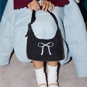 BAGGU UO Exclusive Embroidered Bow Mini Nylon Shoulder Bag